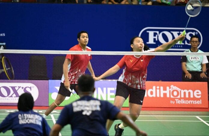 Tunggal putra Indonesia di kategori SL3, Maman Nurjaman meneruskan tren positif dalam ajang FOX'S Indonesia Para Badminton International 2023.