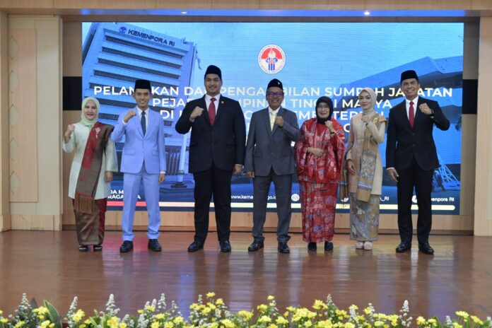 Menteri Pemuda dan Olahraga Republik Indonesia (Menpora RI) Dito Ariotedjo, melantik dan mengambil sumpah pejabat tiga Pejabat Tinggi Madya di Lingkungan Kementerian Pemuda dan Olahraga Republik Indonesia (Kemenpora RI). Kegiatan ini dilaksanakan di Auditorium Wisma Menpora, Kantor Kemenpora Senayan, Jakarta, Senin (11/9).