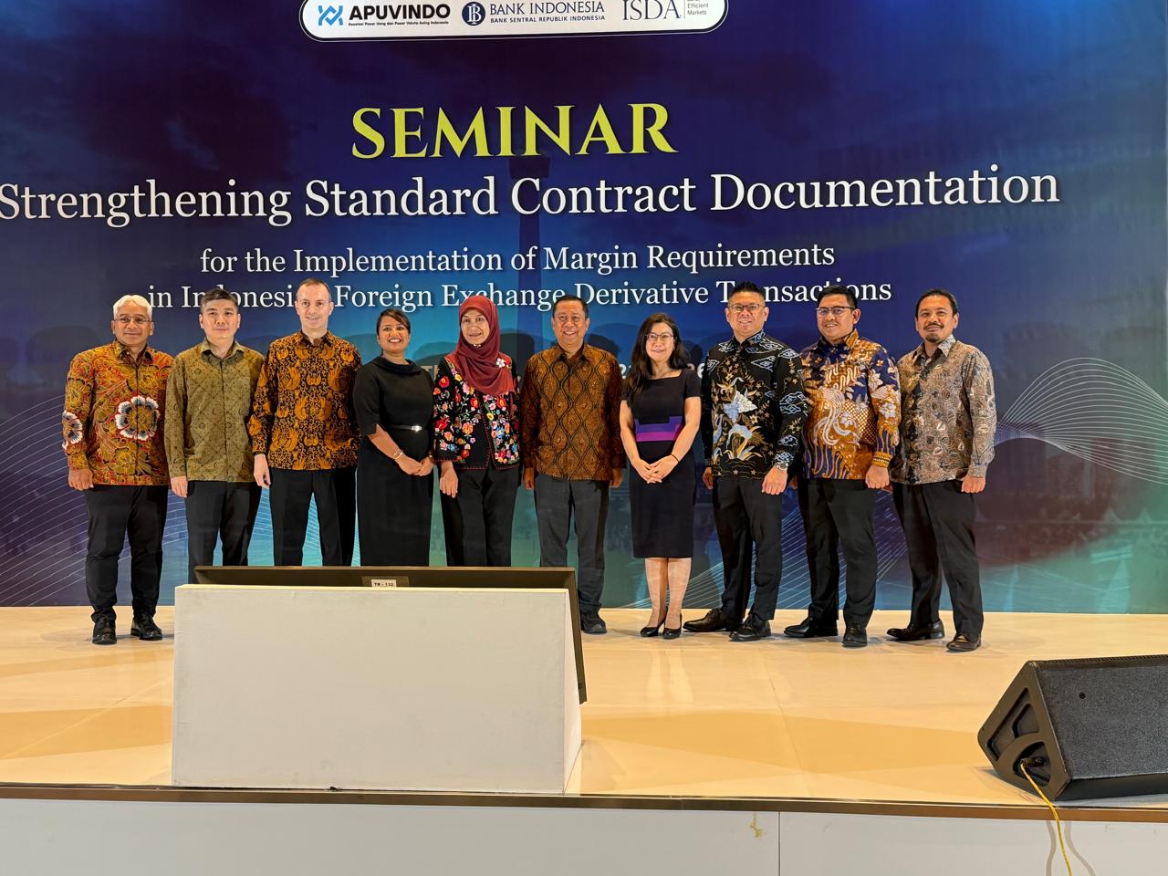 Kolaborasi BI,ISDA, dan APUVindo, Gelar Seminar Penguatan Kontrak Standar Penerapan Margin pada Transaksi Derivatif di Pasar Valuta Asing