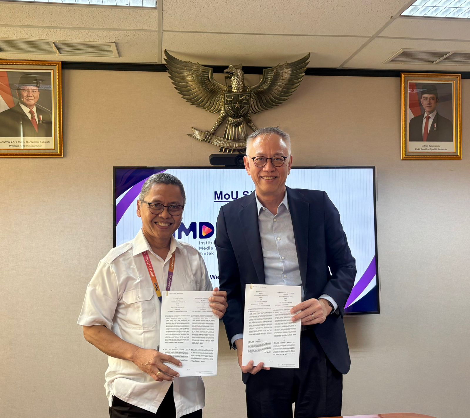 IMDE-Ngee Ann Polytechnic Singapura Teken MoU Tingkatkan Kualitas Pendidikan Tinggi Berorientasi Global