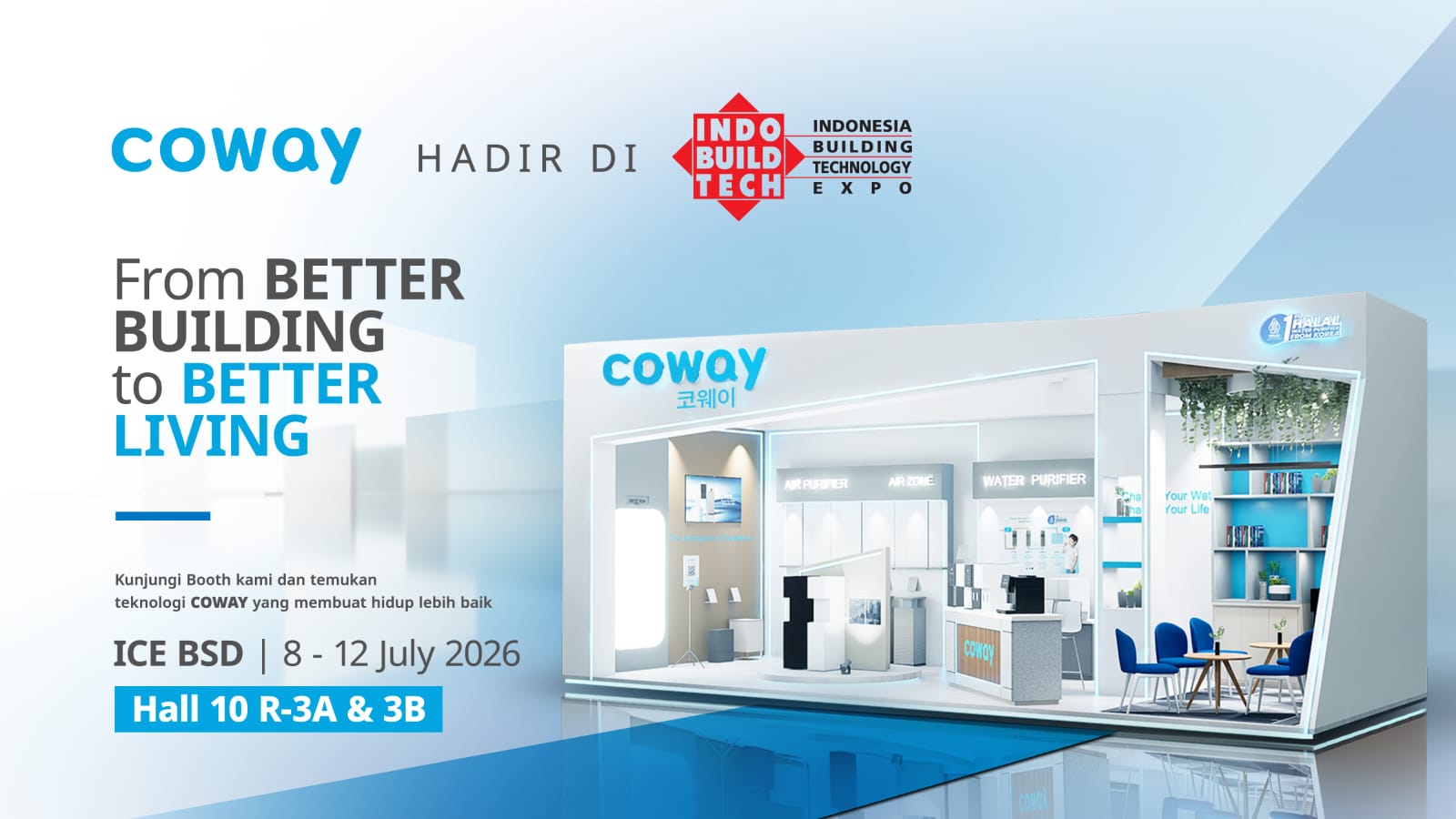 Coway Kenalkan Teknologi Air dan Udara Cerdas di IndoBuildTech 2026