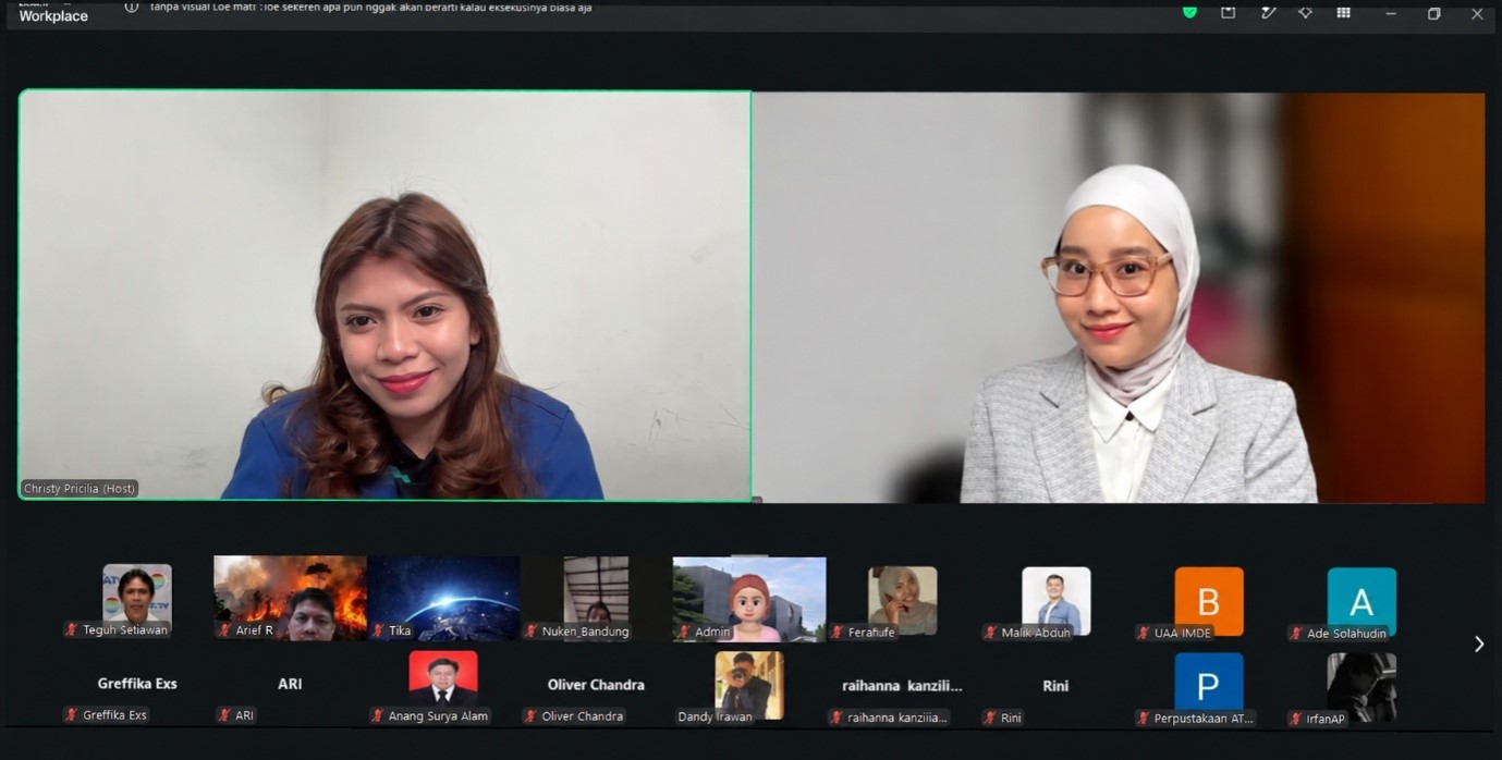 Webinar IMDE “Tanpa Visual Loe Bisa Mati”, Dorong Mahasiswa Hasilkan Karya Kreatif dan Bertanggung Jawab